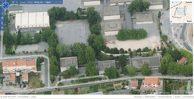 Mapa de Arboreto da Escola EB2 de Canelas