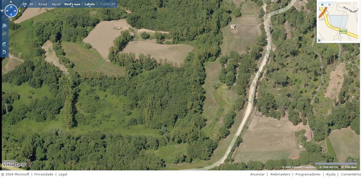 Mapa de Área adjacente ao Parque Biológico de Gaia