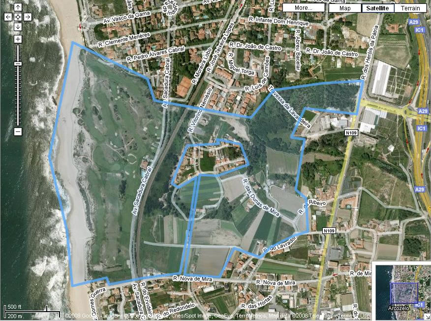 Mapa de Dunas de Mira