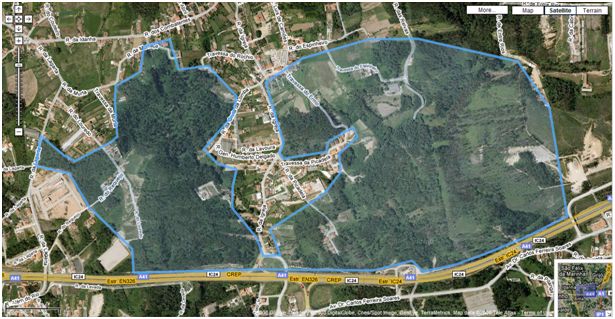 Mapa de Gruta da Lomba e Picadela