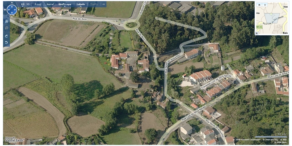 Mapa de Núcleo de Moinhos do Arquinho
