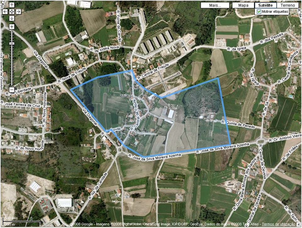 Mapa de Núcleo Rural de Frejufe