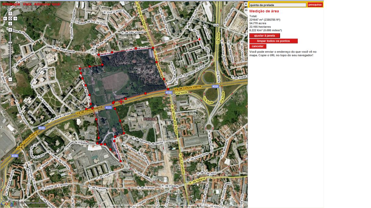 Mapa de Quinta da Prelada