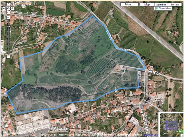 Mapa de Quinta dos Condes Paço Vitorino (ou Quinta de Baixo)