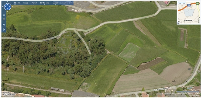 Mapa de Quintas e campos agrícolas em Águas Santas