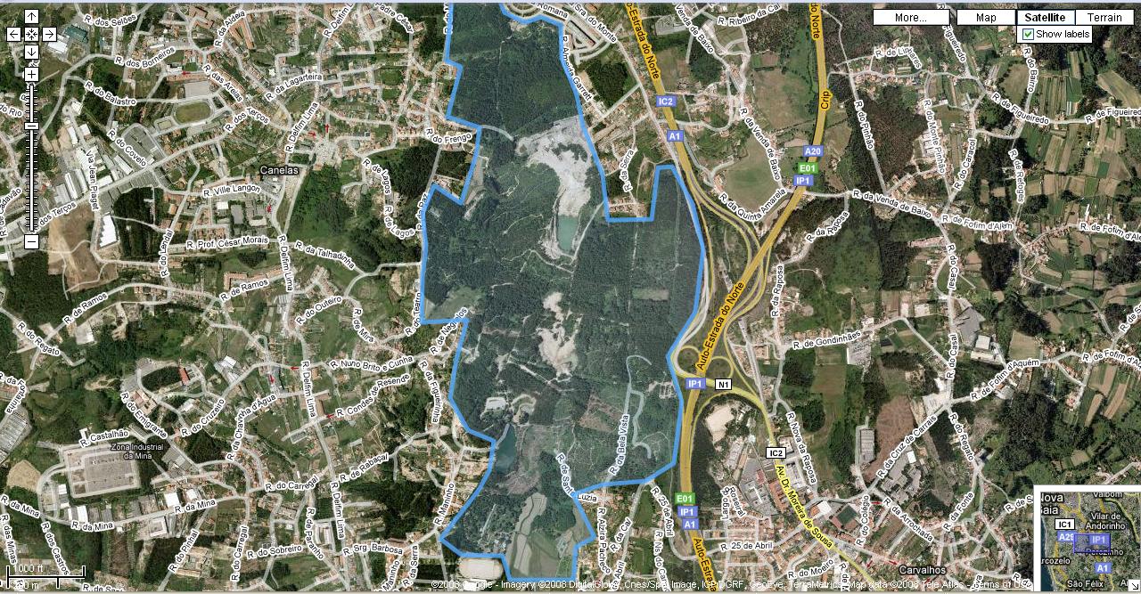 Mapa de Serra de Negrelos (ou Serra de Canelas)
