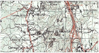 Mapa de Serra de Negrelos (ou Serra de Canelas)